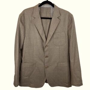 Scott James Lightweight  Udo Tan Light Brown 100% Wool Blazer Men's XL